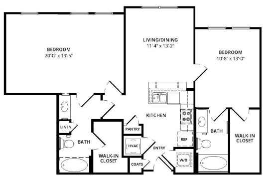 floor plan for the b bonus floor plan at The Steelyard Apartments