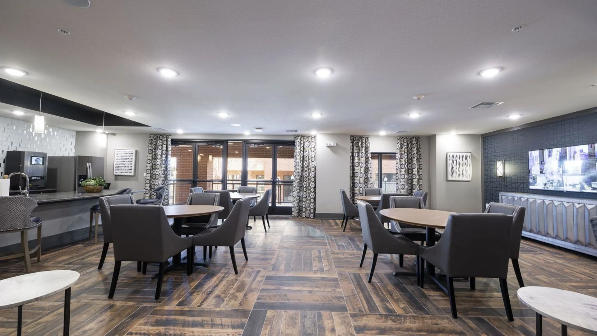the dining area at The Steelyard Apartments