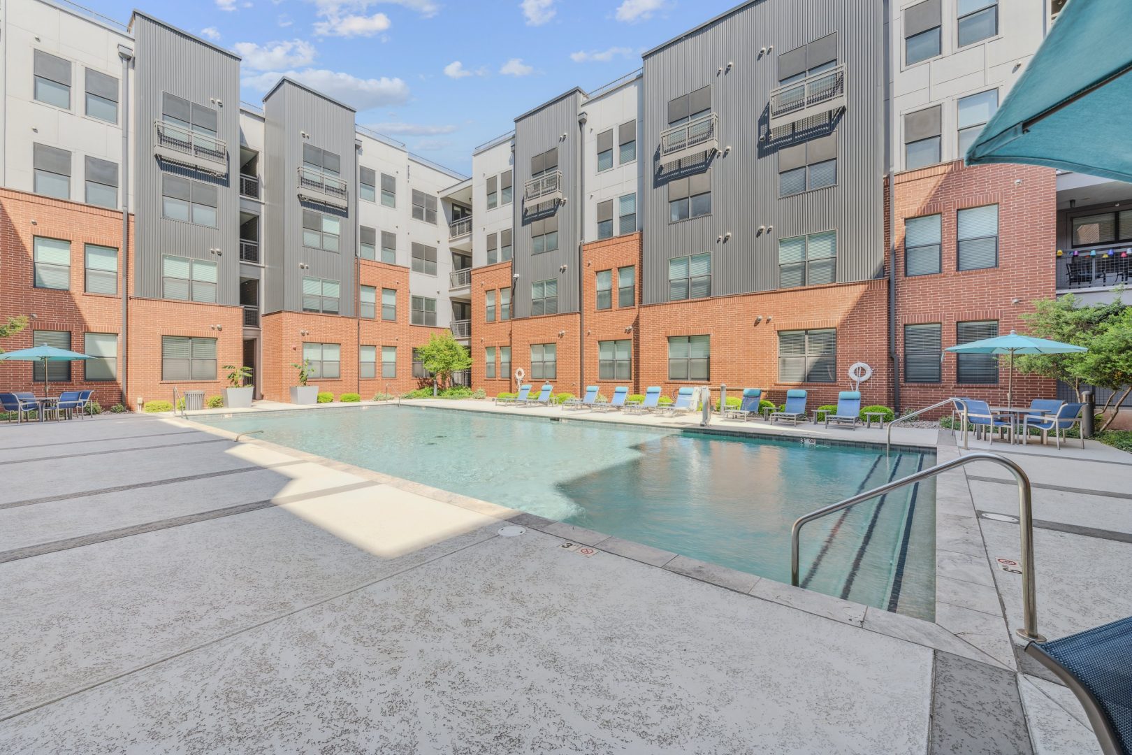 the pool at The Steelyard Apartments